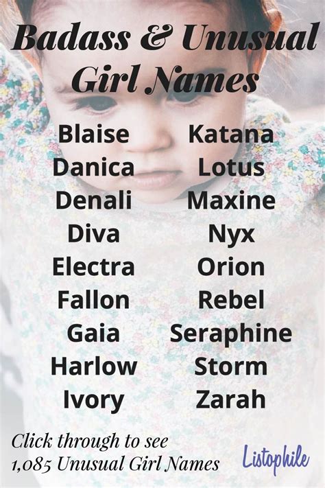 eccentric girl names|extraordinary names for girl.